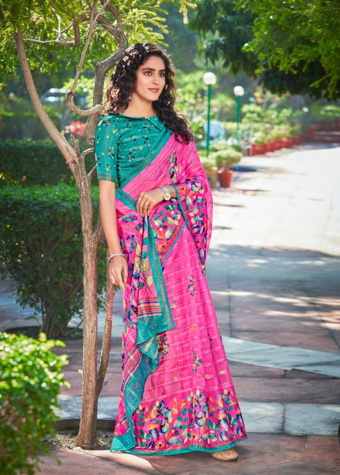 Shreyans Gaza Cheks 2 Regular Wear Wholesale Printed Sarees